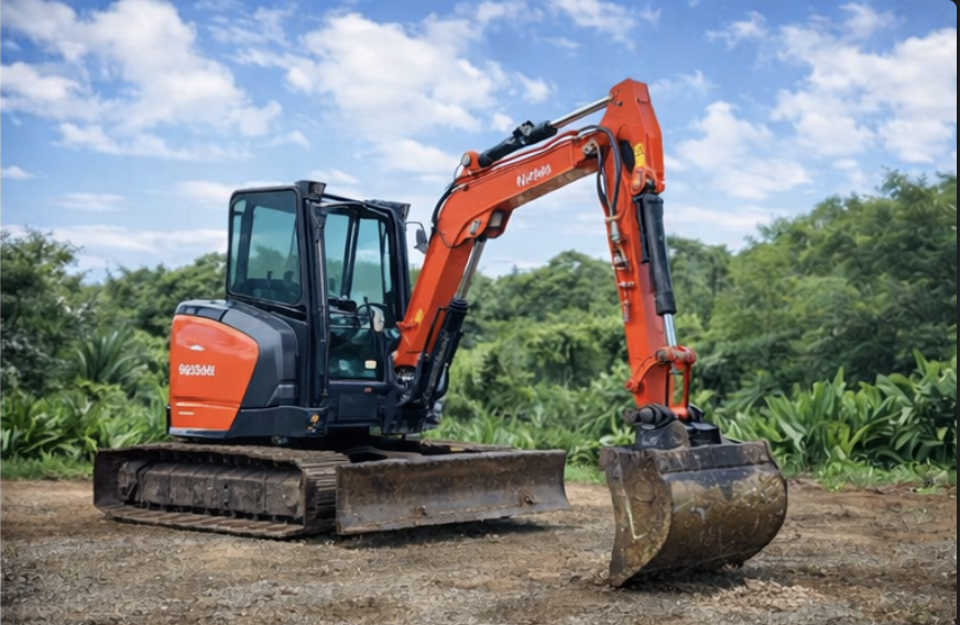 Pelle hydraulique U56 5,6 tonnes pour location chantier BTP en Martinique